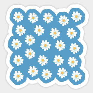 White flowers spring and summer vibe Sticker